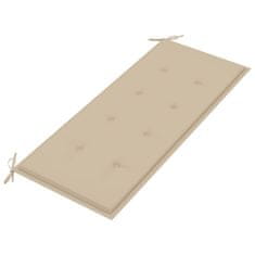 Vidaxl 3 személyes szürke eukaliptuszfa kerti pad párnával 150 cm 3061053