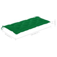 Greatstore bambusz kerti pad párnával 120 cm