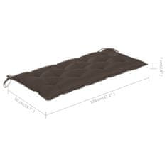 Greatstore bambusz kerti pad párnával 120 cm