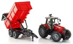 BRUDER 2045 Massey Ferguson traktor platóval
