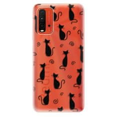 iSaprio Cat pattern 05 - black szilikon tok Xiaomi Redmi 9T