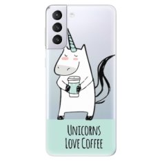 iSaprio Unicorns Love Coffee szilikon tok Samsung Galaxy S21+