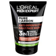 Loreal Paris Arctisztító gél aktív szénnel Men Expert Pure Carbon (Purifying Daily Face Wash) 100 ml