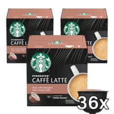 Starbucks Caffe Latte by NESCAFE DOLCE GUSTO, Kávékapszulák, 3x12 kapszula a csomagolásban