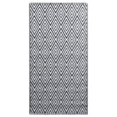 Greatstore fekete-fehér PP kültéri szőnyeg 190 x 290 cm