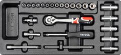 YATO  Aljzat betét - dugókulcsok 25ks 3,5-14mm