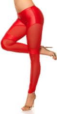 Amiatex Női leggingsz 74633 + Nőin zokni Gatta Calzino Strech, piros, S/M