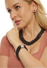JwL Luxury Pearls Valódi fekete gyöngyből készült fülbevalók JL0707