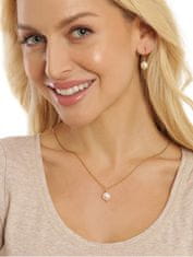JwL Luxury Pearls Gyönyörű aranyozott nyaklánc valódi fehér gyönggyel JL0679
