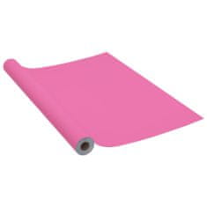 shumee magasfényű rózsaszín öntapadó PVC bútorfólia 500 x 90 cm