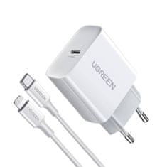 Ugreen CD137 USB-C hálózati töltő adapter PD 20W, fehér