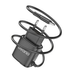 DUDAO A2Pro hálózati töltő adapter 2x USB + Micro USB kábel 12W, fekete