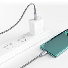 DUDAO L5ProC kábel USB-C / USB-C PD QC 3.0 5A 45W 1m, szürke