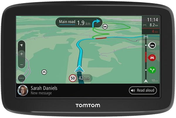 TomTom GO CLASSIC GPS navigáció 5 hüvelykes érintőképernyő világtérképek gyorsabb térképfrissítések TomTom térképek nagy felbontású Wifi Bluetooth hangvezérlés TomTom Traffic szöveges üzenetek előolvasása szokások tanulása memóriakártya foglalat microSD kártya célállomás előrejelzés vezetési szokások kijárati és kereszteződési figyelmeztetések hangvezérlés hangbeszéd kétoldalas tartó MyDrive alkalmazás párosítás telefonnal autós navigáció nagy teljesítményű autós navigáció hosszú akkumulátor élettartama