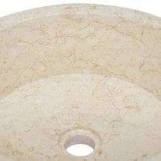 Greatstore krémszínű márvány mosdókagyló Ø40 x 15 cm