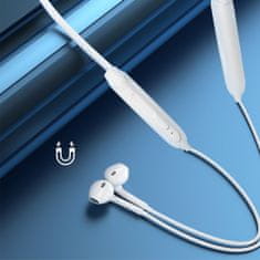 DUDAO Magnetic Suction bluetooth fülhallgató, fehér