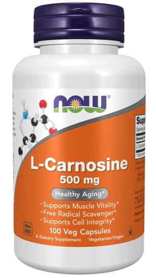 NOW Foods L-karnozin, 500 mg, 100 növényi kapszula