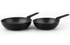 CS Solingen WOK serpenyő tapadásmentes felülettel 2 db MONHEIM 24/28 cm CS-079116 CS-079116