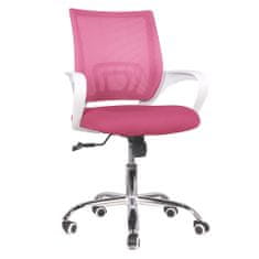 KONDELA Irodai fotel Sanaz Type 2- rózsaszín / fehér