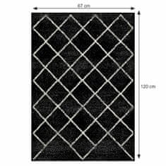 KONDELA Szőnyeg Társak típus 1 67x120 cm - fekete / mintás