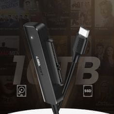 Ugreen CM321 adapter HDD SSD 2.5'' SATA III 3.0 - USB-C 3.2, fekete