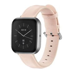 BStrap Leather Lux szíj Fitbit Versa 3, sand pink