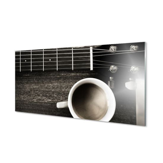 tulup.hu Konyhai üveg panel kávé gitár