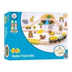 Bigjigs Rail Fából készült szafari vonatpálya