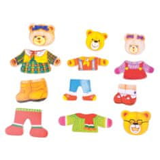 Bigjigs Toys Medve családi öltöztető puzzle