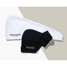 Elasztikus hajturbán (Microfibre Hair Wrap) (Változat Black/White)