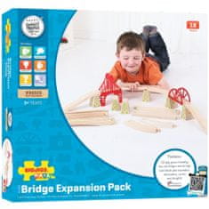 Bigjigs Toys Bigjigs Rail fából készült fapálya készlet Bridge 18 db