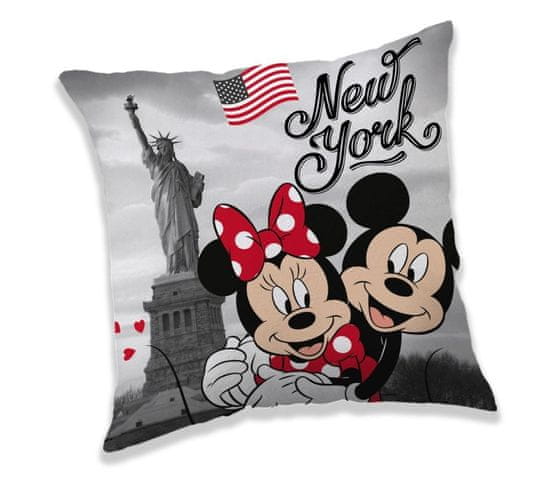 Jerry Fabrics Párna Mickey és Minnie New York poliészter, 40/40 cm