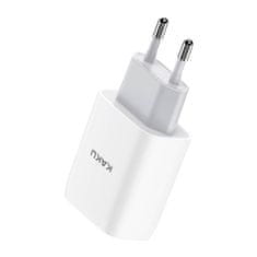 Kaku Charger hálózati töltő 2x USB 15W 2.4A + Micro USB kábel 1m, fehér