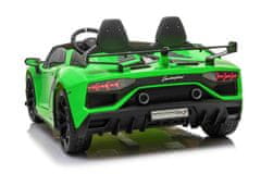 Beneo Lamborghini Aventador 24V elektromos kisautó, LAKKOZOTT, kétszemélyes, 2,4 GHz távirányító, USB/SD