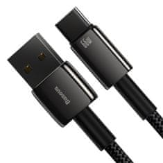 BASEUS Tungsten kábel USB / USB-C QC 66W 6A 2m, fekete