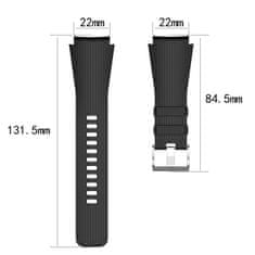 BStrap Silicone Davis szíj Xiaomi Amazfit Stratos 2/2S/3, dark gray