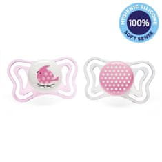 Chicco Physio Light szilikon cumizó 2-6m kislány - madárka/apukák 2 db