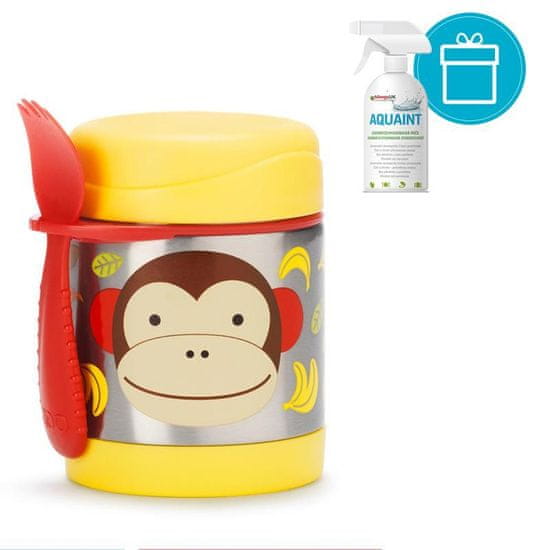 Skip hop Zoo Food termosz kanállal/villával Monkey 325 ml, 3+ + AQUAINT 500 ml