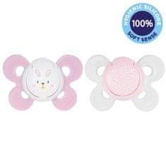 Chicco Physio Comfort szilikon cumizó 0-6m kislány - nyuszi/apukák 2 db