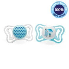 Chicco Physio Light szilikon cumizó 2-6m fiú - pöttyös/tukan 2 db