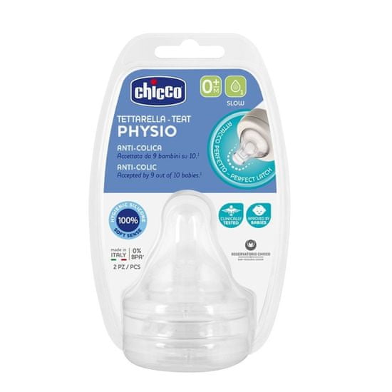 Chicco cumisüveg cumizó Perfect 5/Well-Being fiziológiai lassú áramlás 0m+ 2 db