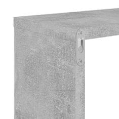 Vidaxl 2 db betonszürke szerelt fa fali polc 50 x 15 x 50 cm 807245
