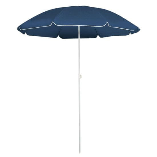 Greatstore kék kültéri napernyő acél rúddal 180 cm