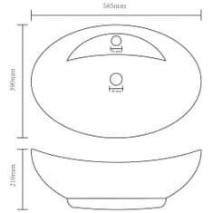 shumee ovális matt világoszöld kerámia mosdó túlfolyóval 58,5 x 39 cm