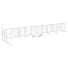 shumee horganyzott acél gabion fal fedéllel 900 x 30 x 100 cm