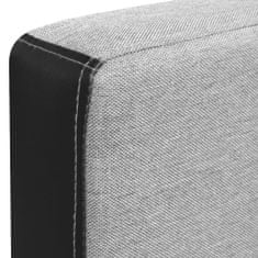 Greatstore Sarok ülőgarnitúra fekete/szürke szövet 218 x 155 x 69 cm