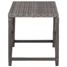 Greatstore szürke polyrattan kerti pad 80 cm