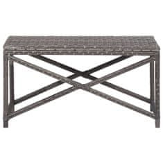 Greatstore szürke polyrattan kerti pad 80 cm