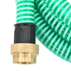 Vidaxl zöld PVC szívótömlő sárgaréz csatlakozókkal 1,1" 25 m 151052