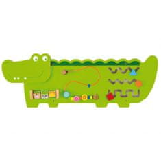 Viga Oktatási érzékszervi manipulációs fatábla Crocodile FSC Montessori tanúsítvány